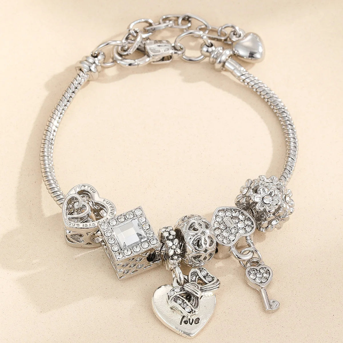 “Women’s Multi Element Beaded Love Bracelet Daily Party Holiday Jewelry Gift.”