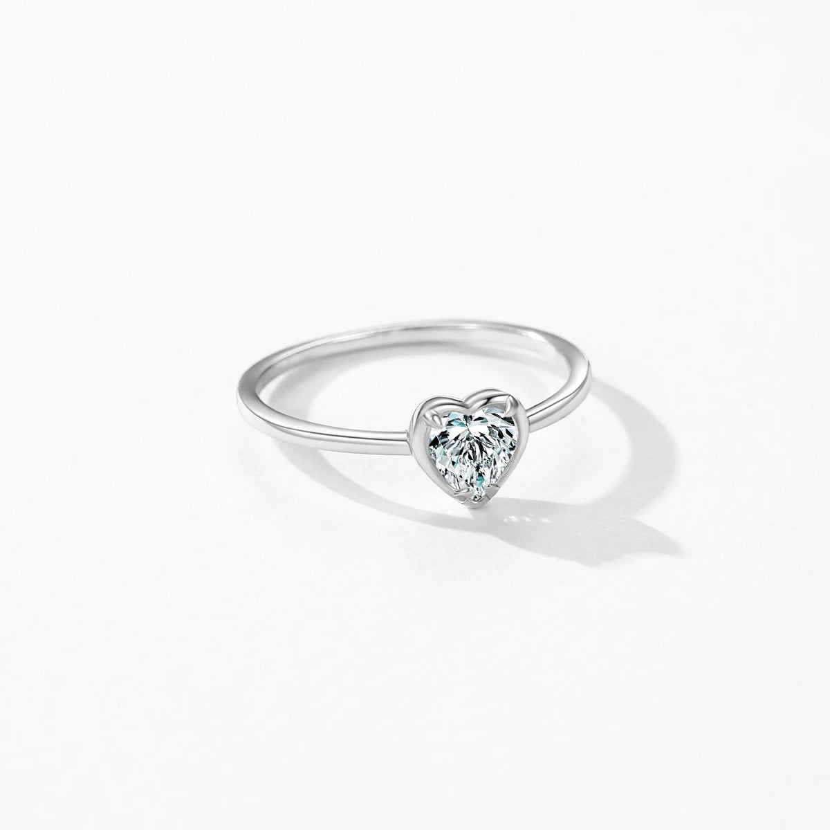 “925 Sterling Silver Romantic Hearts Zirconia Ring Classic Minimalism Wedding Jewelry.”