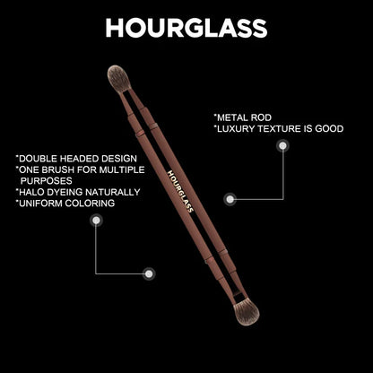 “Hourglass No.27 Retractable Double Head Fiber Eyeshadow Smudge Face Makeup Brush”