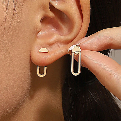 “Retro Geometric Square Triangle Stud Earrings for Women - Fashion Jewelry.”