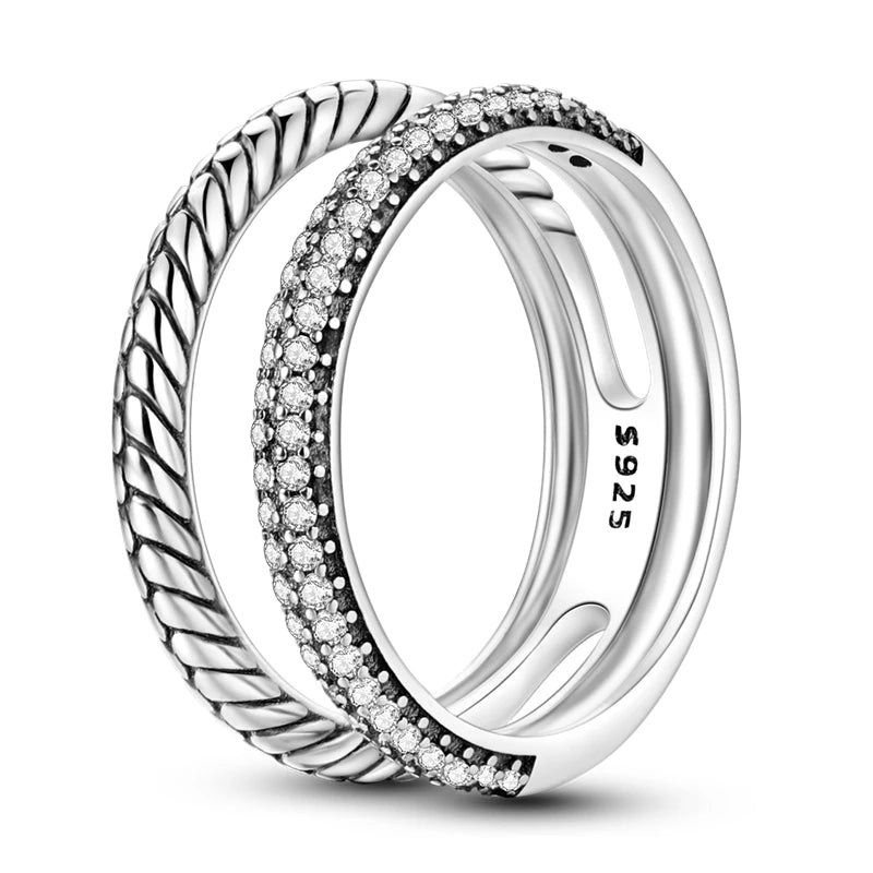 “925 Silver Zircon Star Ring - Geometric Design for Engagements & Valentine’s Gifts.”