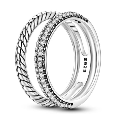 “925 Silver Zircon Star Ring - Geometric Design for Engagements & Valentine’s Gifts.”
