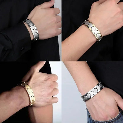 “Men’s Magnetic Detox Bracelet - Lymph Drainage & Arthritis Pain Relief Jewelry.”