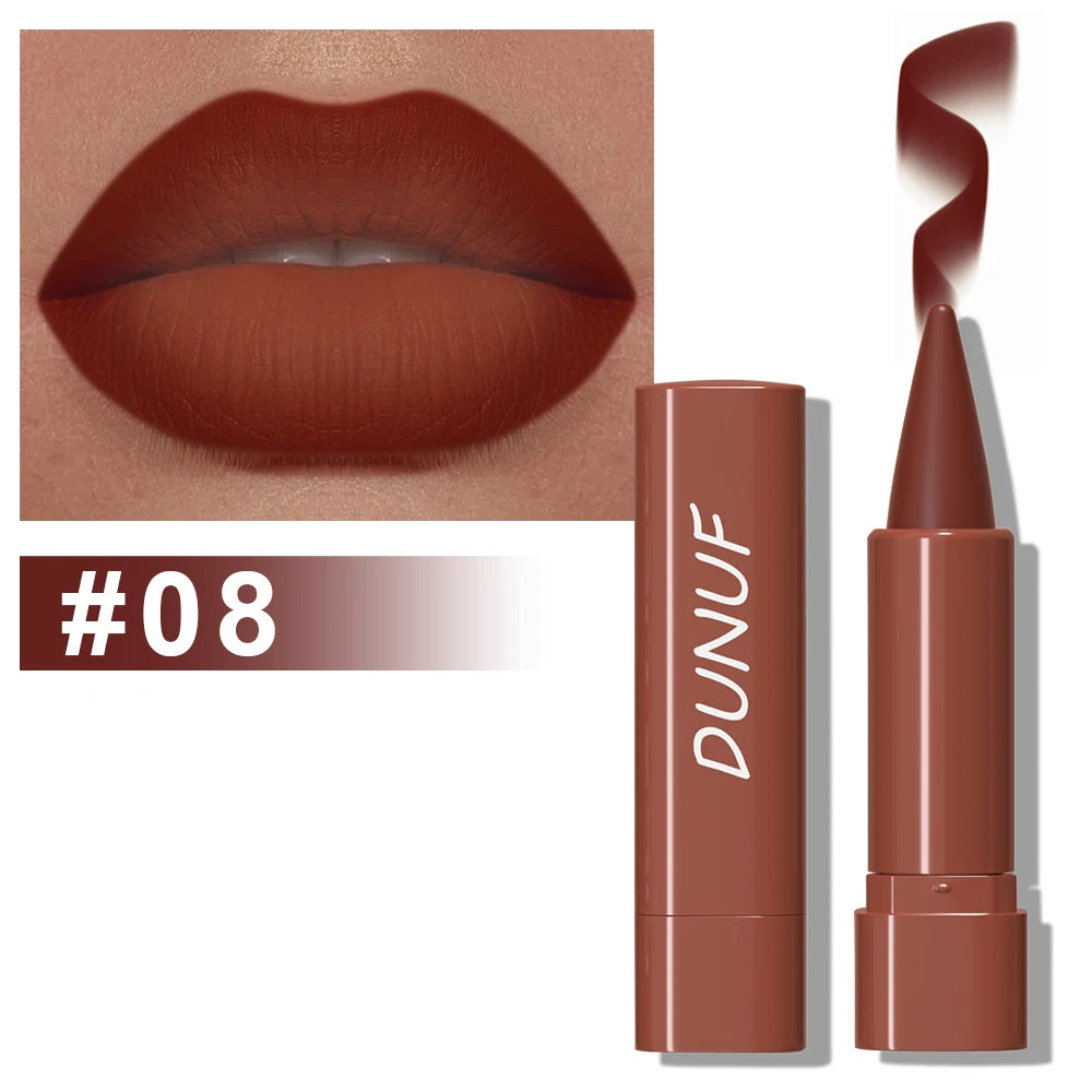 “Matte gradient lip liner for smooth application, defining elegant, long-lasting lips.”