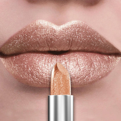 “21-Color Metallic Lipstick – Bold, Glittery, Long-Lasting Pearlescent Matte Lip Tint”