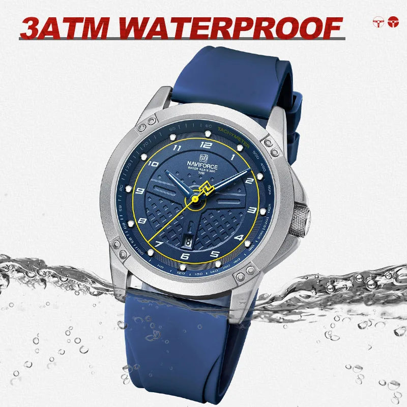 “Casual Quartz Waterproof Men’s Watch Sport Silicone Strap Luminous Clock Relogio.”