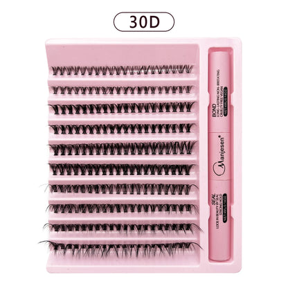 “200 pcs eyelash clusters with bond and seal glue, DIY lash extension kit.”