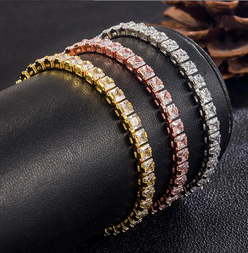 “Solid Gold Moissanite Tennis Bracelet Women D VVS1 Sterling Silver Jewelry.”