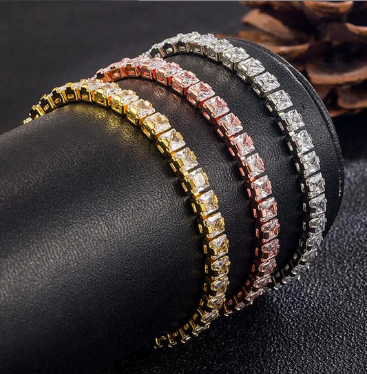 “Solid Gold Moissanite Tennis Bracelet Women D VVS1 Sterling Silver Jewelry.”