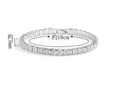 “3-5mm Real Moissanite Bracelet, Sparkling S925 Sterling Silver, Luxury Wedding Jewelry.”