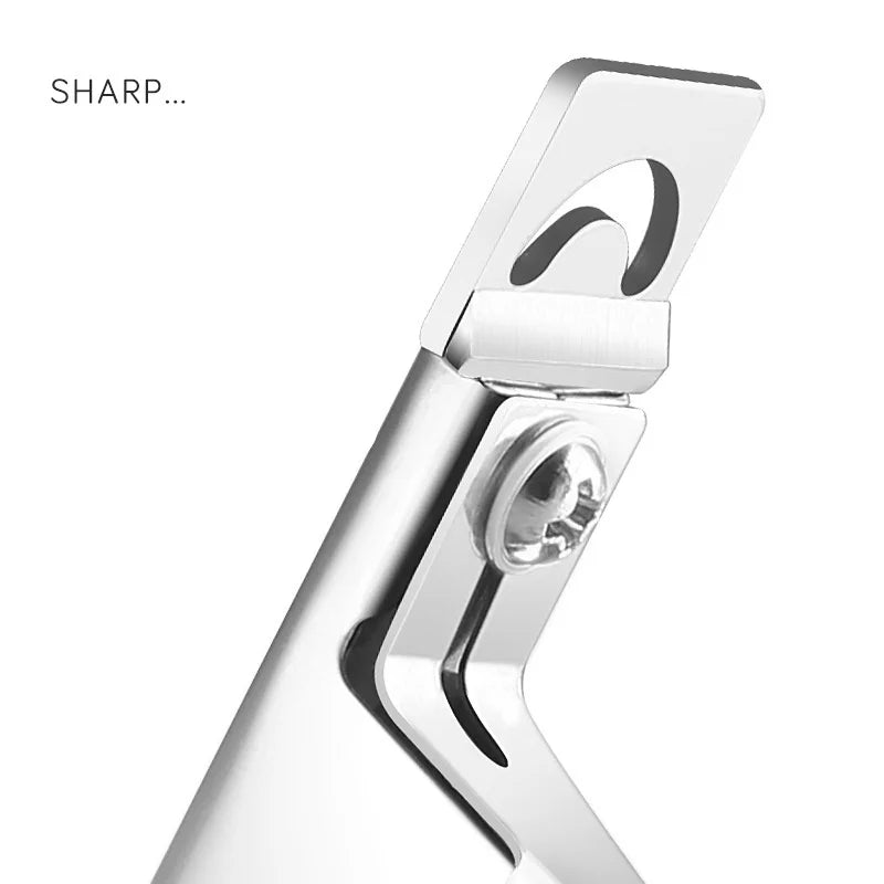 “Professional Stainless Steel Nail Cutter U-Type Acrylic Fake Nail Trimmer”