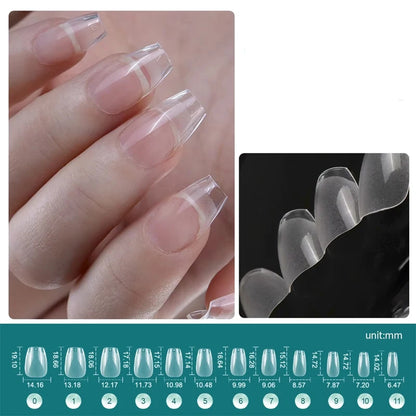 “Full Cover Soft Gel Nail Tips Various Shapes Styles Professional Extension DIY”