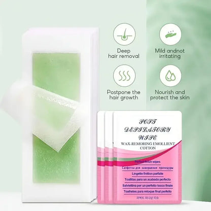 “10/20/30/50 Pcs Wax Strips, Hair Removal Cold Wax Paper, Face Neck Arm Leg”