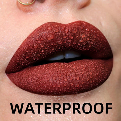 “19-Color Matte Velvet Lip Gloss – Waterproof Liquid Lipstick, Nude to Black Shades”