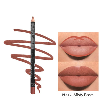 “14-Color Nude Matte Lipstick Pencil – Long-Lasting, Waterproof, High Pigmented Lip Liner”