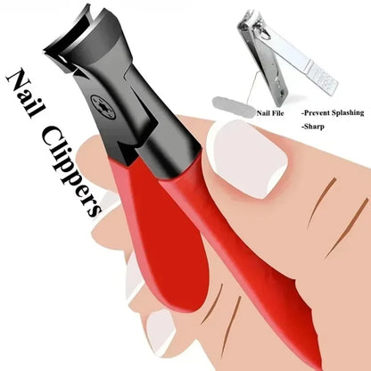 “Stainless steel nail clippers, gray, durable, thick nails, elderly use, individual household trimmer.”