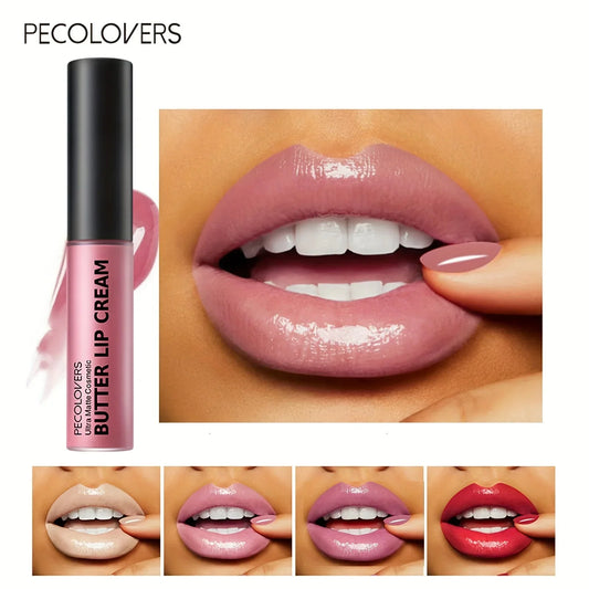 “1PC Butter Gloss Lip Gloss - Long-Lasting, Hydrating Nude Lip Makeup.”