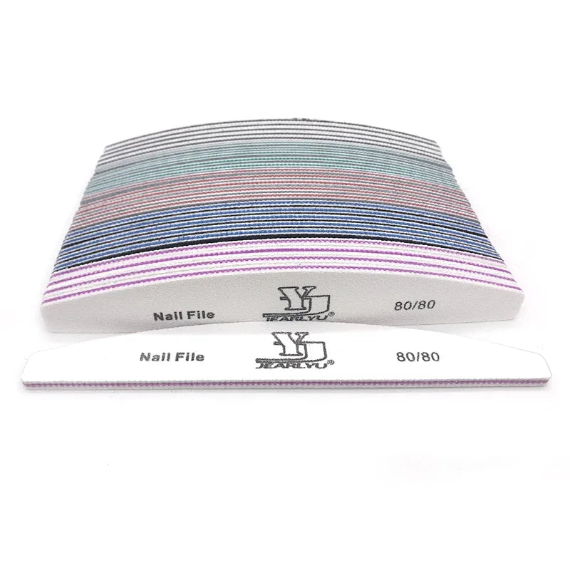 “5Pcs Professional Nail File Set, Mixed Grit for Shaping, Buffing, and Cuticle Care”