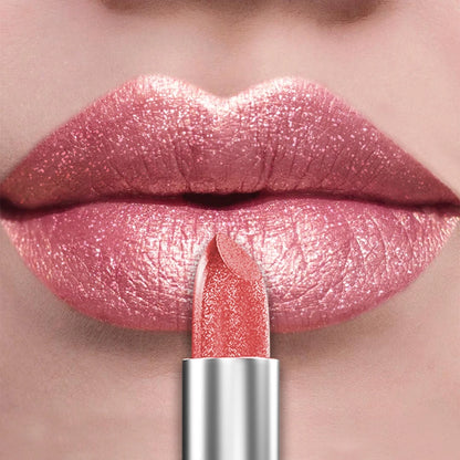 “21-Color Metallic Lipstick – Bold, Glittery, Long-Lasting Pearlescent Matte Lip Tint”