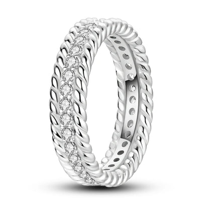 “925 Silver Zircon Star Ring - Geometric Design for Engagements & Valentine’s Gifts.”