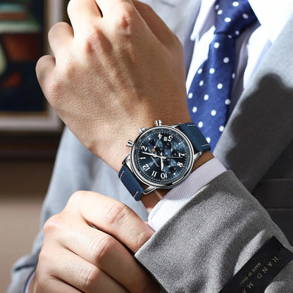 “Luxury Sports Men’s Watch, Waterproof, Luminous Chronograph, Stylish Quartz Timepiece.”