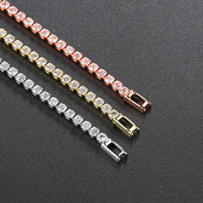 “2.5mm Zircon Tennis Bracelet for Women, Thin Chain Charm Wedding Jewelry”