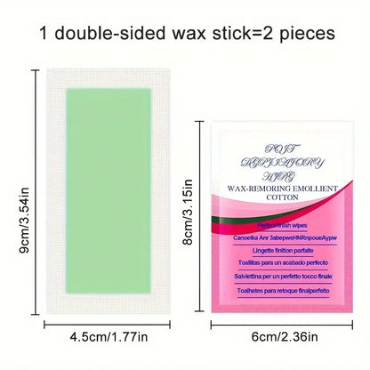 “10/20/30/50 Pcs Wax Strips, Hair Removal Cold Wax Paper, Face Neck Arm Leg”