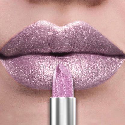 “21-Color Metallic Lipstick – Bold, Glittery, Long-Lasting Pearlescent Matte Lip Tint”