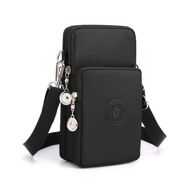 “New women’s nylon phone bag, coin purse, small crossbody, travel wallet.”