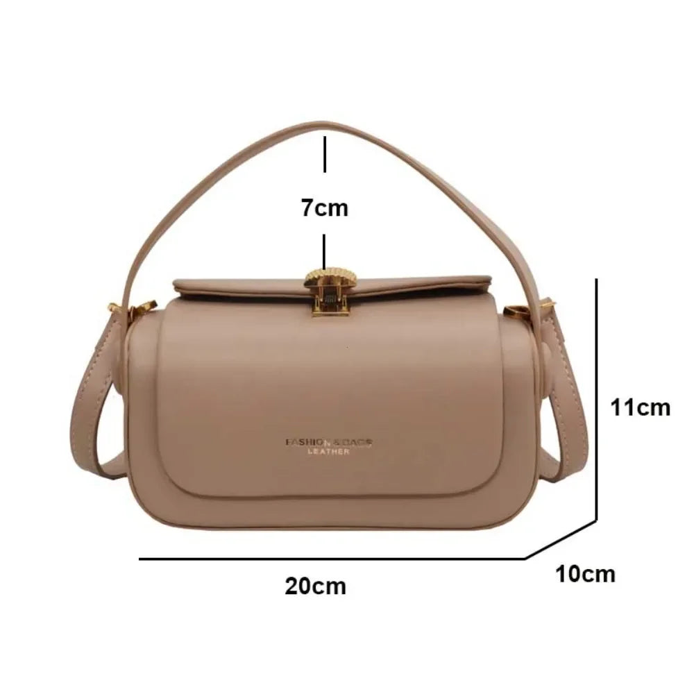 “Classic Black Shoulder Bag Women’s Retro Crossbody Large Capacity Textured Leather Handbag”