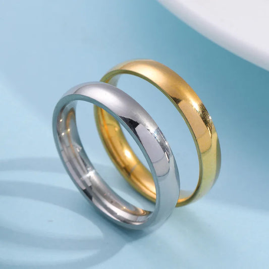 “Simple Stainless Steel Rings - Classic Couple Bands for Weddings & Engagements.”