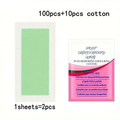 “10/20/30/50 Pcs Wax Strips, Hair Removal Cold Wax Paper, Face Neck Arm Leg”