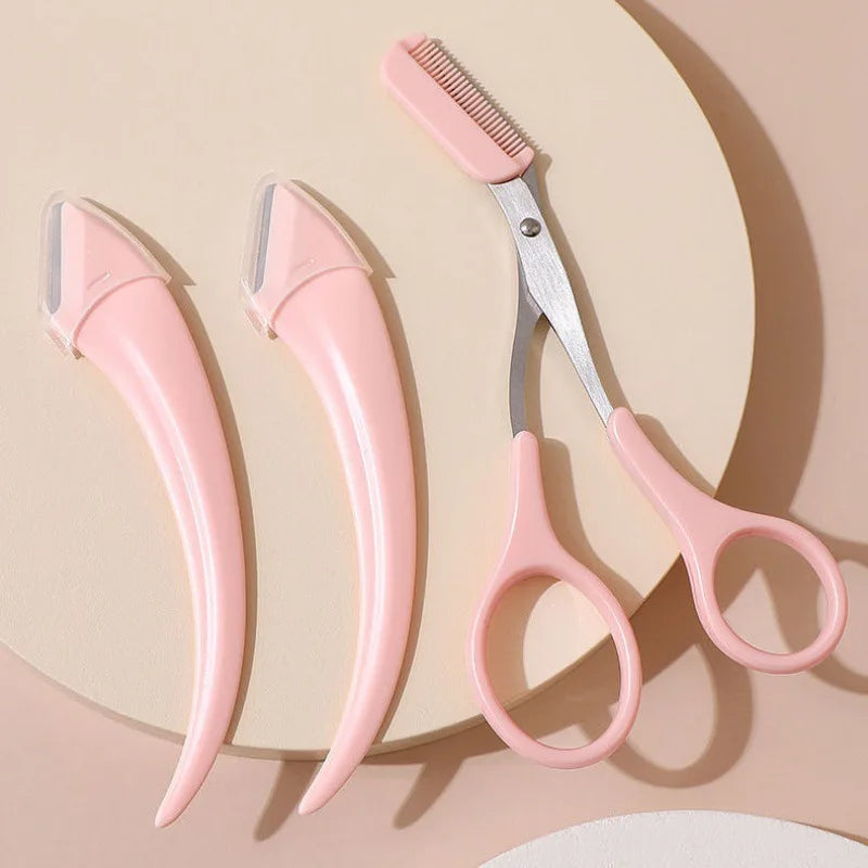“Professional Eyebrow Razor with Comb, Trimming Knife, Face Scraper Accessories for Women.”