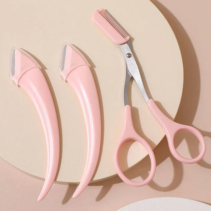 “Professional Eyebrow Razor with Comb, Trimming Knife, Face Scraper Accessories for Women.”
