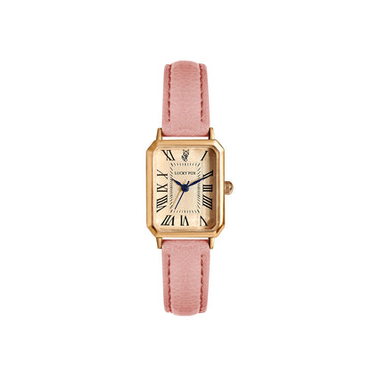 “Fashion Retro Digital Dial Watch - Square Leather Strap Quartz Wristwatch for Women.”