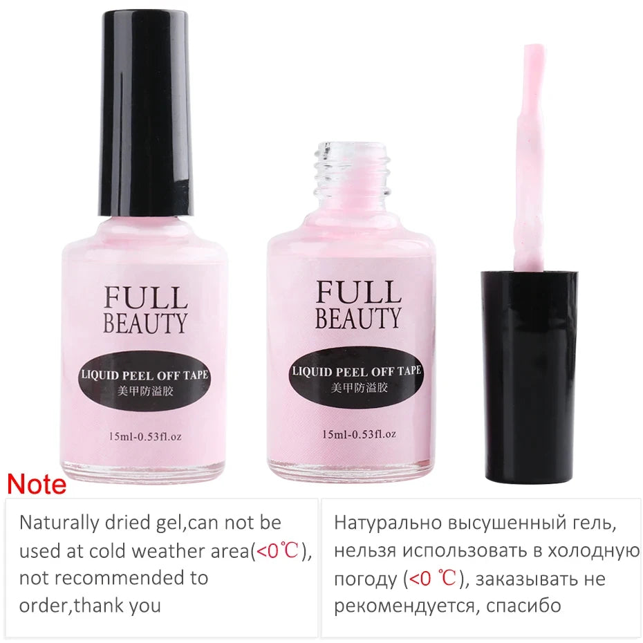 “15ml peel off latex, antifreezing nail liquid, edge protection, fast dry, nail care tool.”