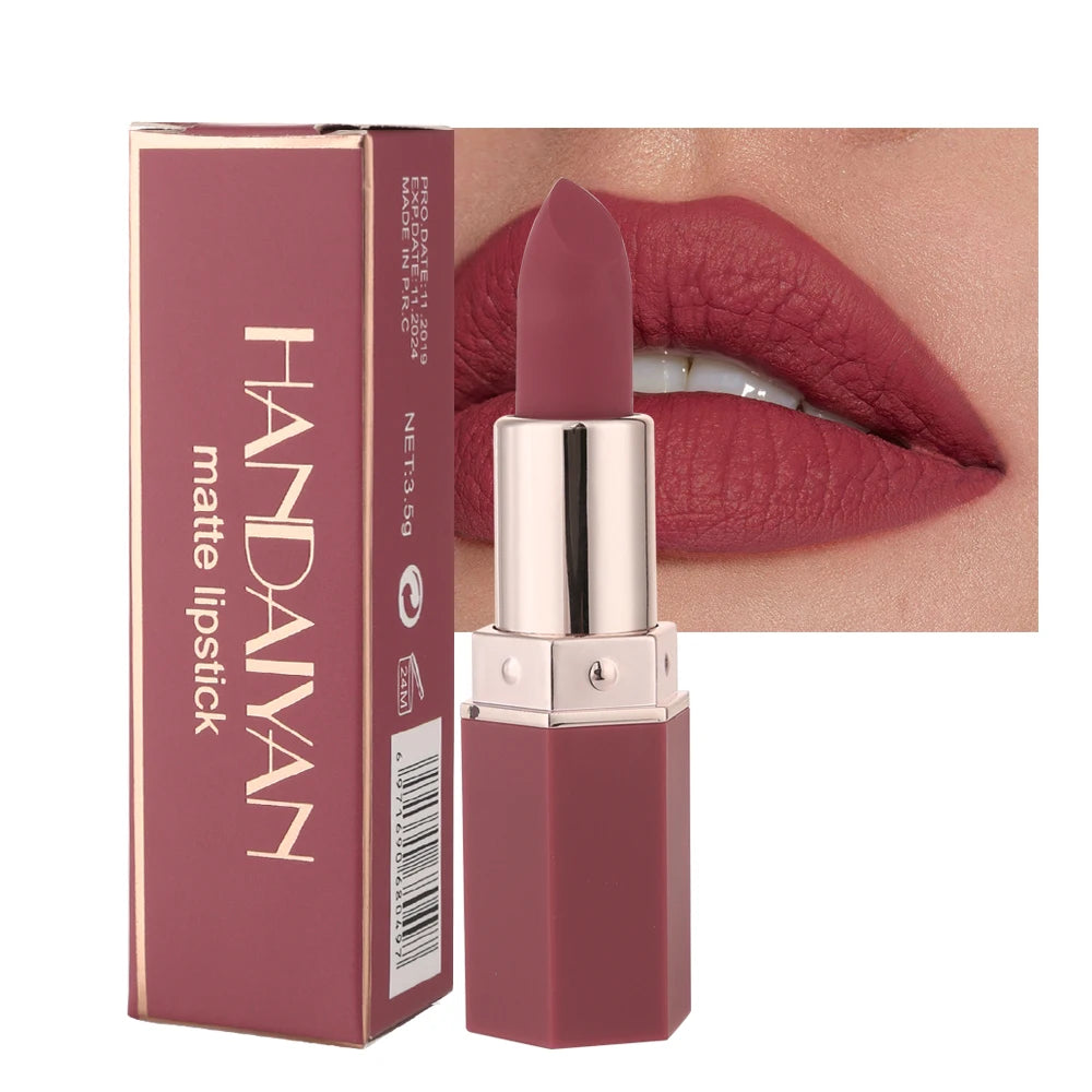 “6-Color Matte Lipstick - Long-Lasting, Non-Fading, Waterproof Velvet Finish.”