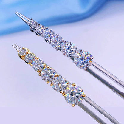 “0.1-3CT moissanite stud earrings, 925 silver, platinum plated, GRA certified wedding jewelry.”