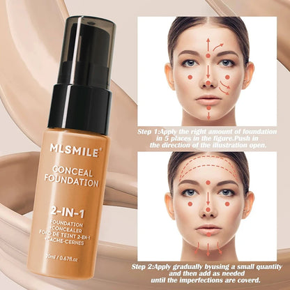 “Face Foundation Cream – Oil-Control, Matte BB Cream, Waterproof, Long-Lasting Concealer, Full Coverage”