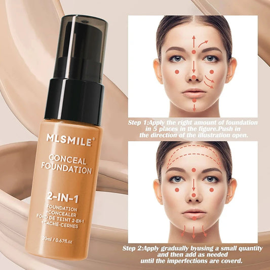 “Face Foundation Cream – Oil-Control, Matte BB Cream, Waterproof, Long-Lasting Concealer, Full Coverage”