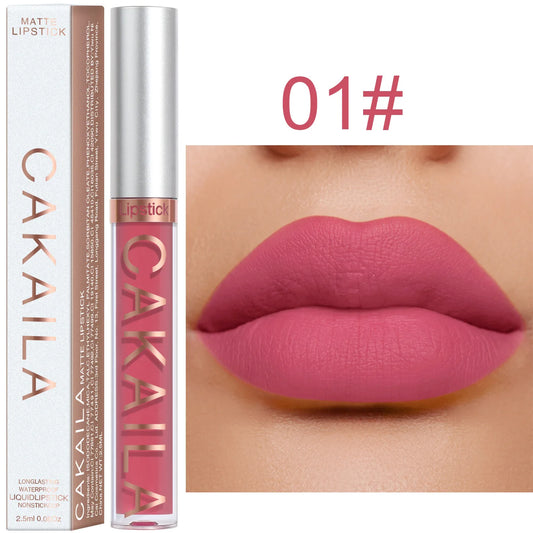 “18-Color Matte Lipstick – Non-Stick, Waterproof Long-Lasting Lip Gloss”