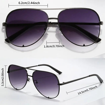 “European retro double-beam metal sunglasses, unisex toad mirror style.”