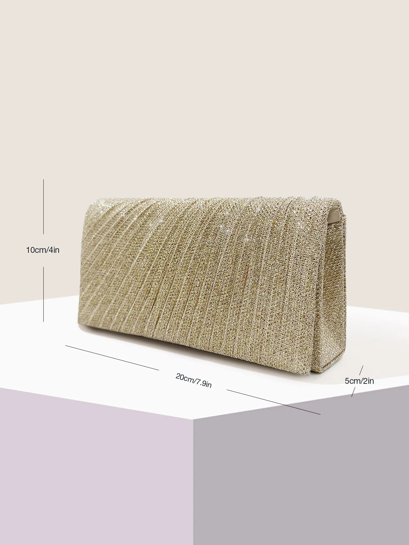 “Glitter Evening Bag for Women, Shiny Silver Party Clutch with Chain Strap.”