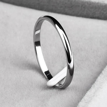 “2mm gold stainless steel rings, anti-allergy, smooth simple design, perfect wedding couple bands, bijouterie.”