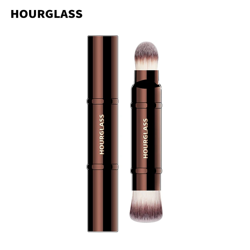 “Retractable Double-Ended Complexion Brush with Soft Fiber Hair, Fashion Face Brush.”