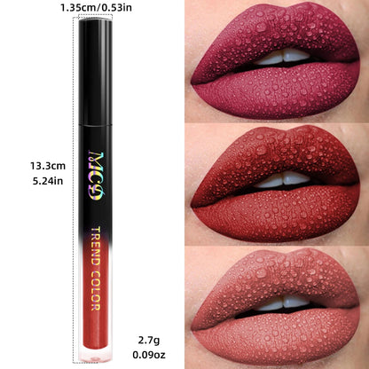 “19-Color Matte Velvet Lip Gloss – Waterproof Liquid Lipstick, Nude to Black Shades”