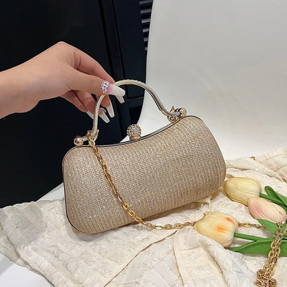 “Chain evening bag, dinner shoulder handbag, vintage crossbody satchel for women, fashion accessory.”