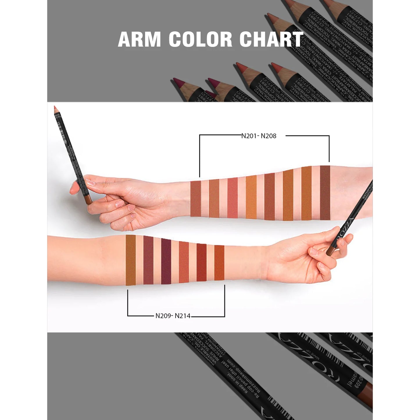 “14-Color Nude Matte Lipstick Pencil – Long-Lasting, Waterproof, High Pigmented Lip Liner”