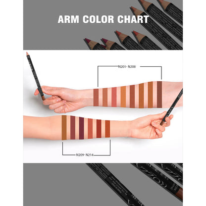 “14-Color Nude Matte Lipstick Pencil – Long-Lasting, Waterproof, High Pigmented Lip Liner”