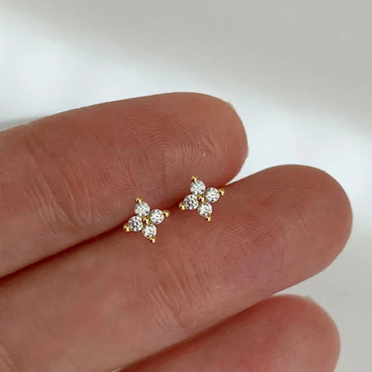 “Huitan Eternity Love Heart Earrings - Silver/Gold Color Fashion Studs for Women.”